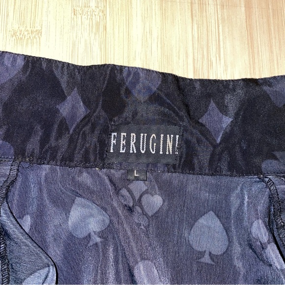 Ferugini Poker Dice Flames Rockabilly Men’s Button Up Shirt Large - Picture 9 of 12